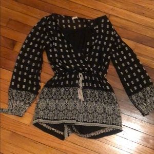 Cinched waist romper